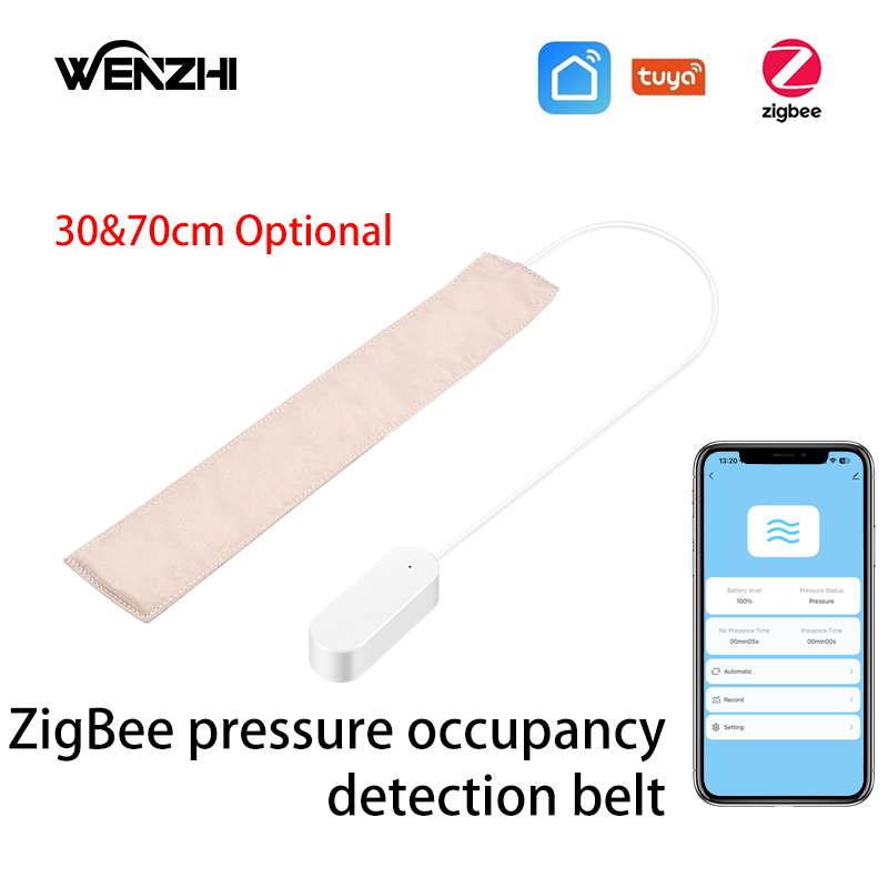 Zigbee 圧力センサー ストレスベルト ベッド/ソファの占有/存在検知器 バッテリー駆動 Tuya スマートライフ ホームオートメーション