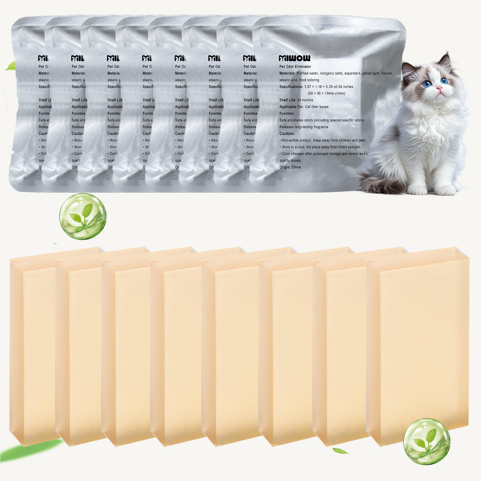 PETKIT/Meowant/UBPET 自動洗浄猫トイレ SC01/SC02 用猫砂消臭剤の交換 - 臭いを発生源から除去します。