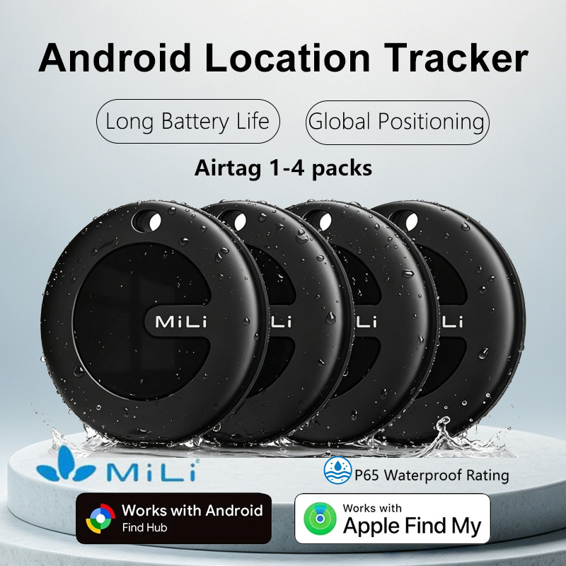 Mili Gps デュアル システム トラッカー Apple Find My/Android 用 Google Find Hub アプリ アイテム ファインダー バッグ/キー ロケーター スマート Bluetooth トラッカー