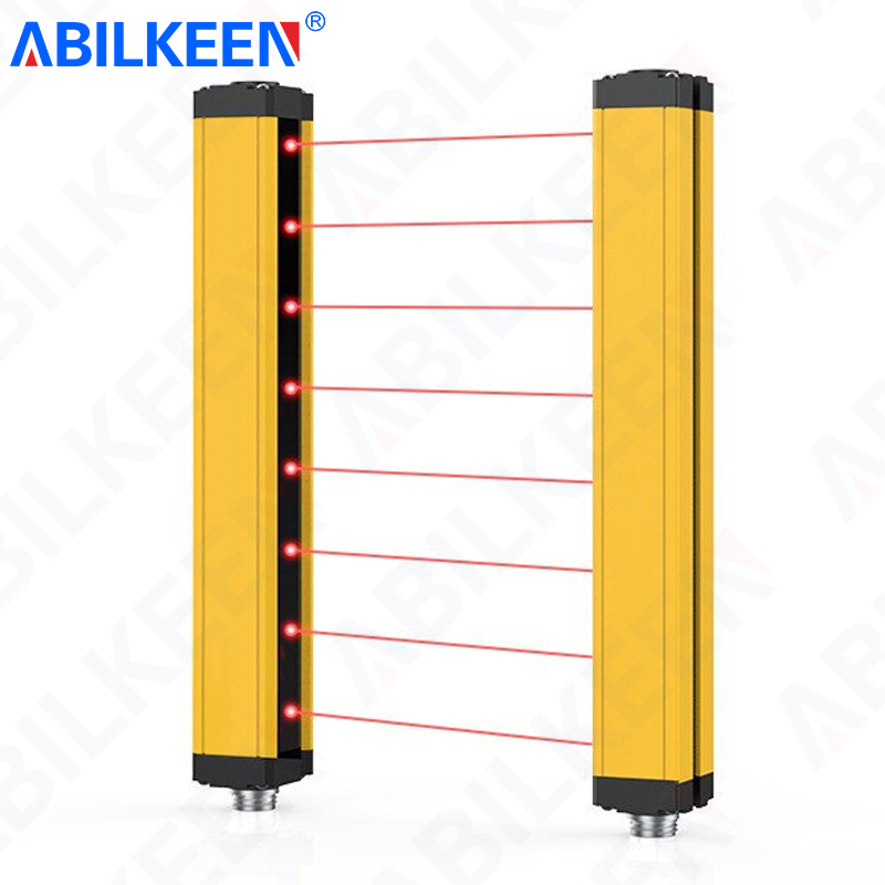 ABILKEEN ライトカーテンセンサースイッチ DC24V NPN/PNP/リレー出力 10 ミリメートルピッチ安全光格子赤外線光電センサー