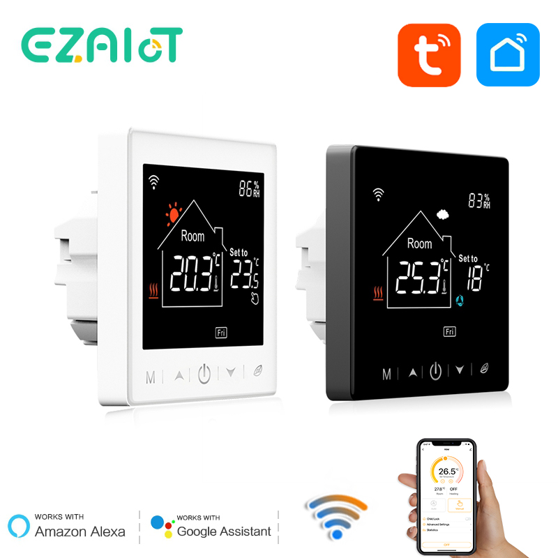 WiFi スマートサーモスタット 220V 電気床暖房水/ガスボイラー温度リモコンサポートスマートライフアプリ Alexa