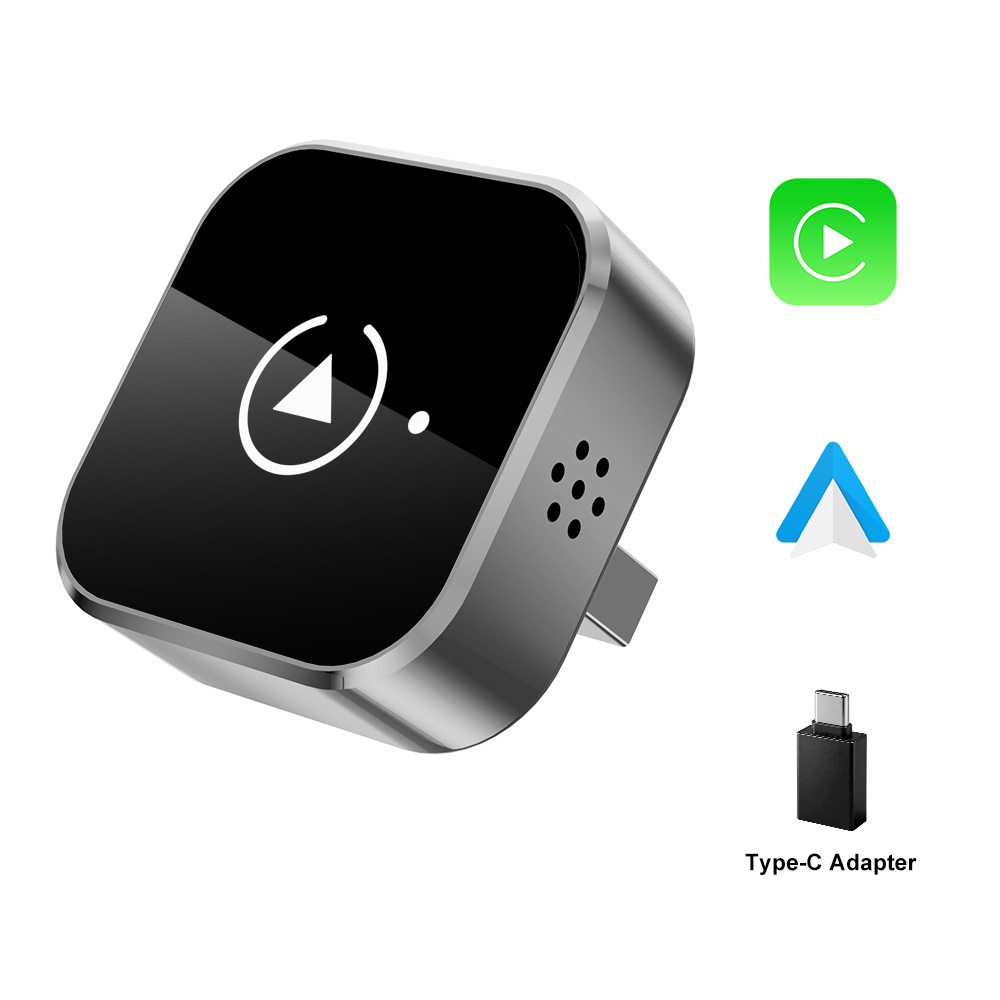 2026 ワイヤレス CarPlay Android 自動アダプター 2in1 カープレイ USB ドングルスマートミニボックスプラグアンドプレイユニバーサルトヨタホンダフォード