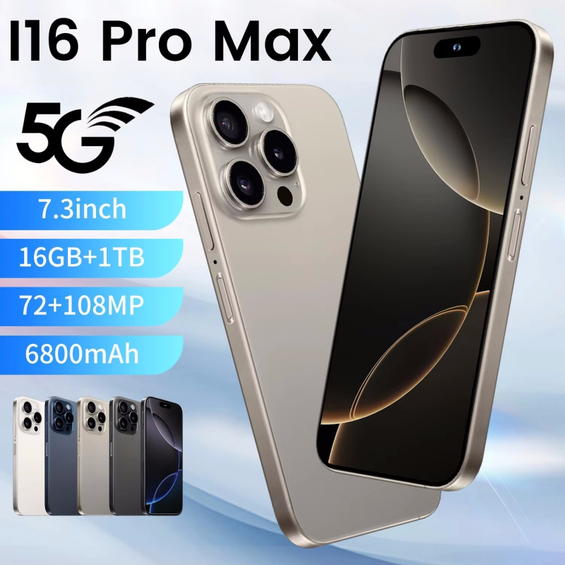 I16 プロマックスグローバルバージョン Android スマートフォン携帯電話 14 6.8 インチ電話 6800mAh 電話 5 グラム画面 12 512 ギガバイト 13 24MP 携帯 GG27