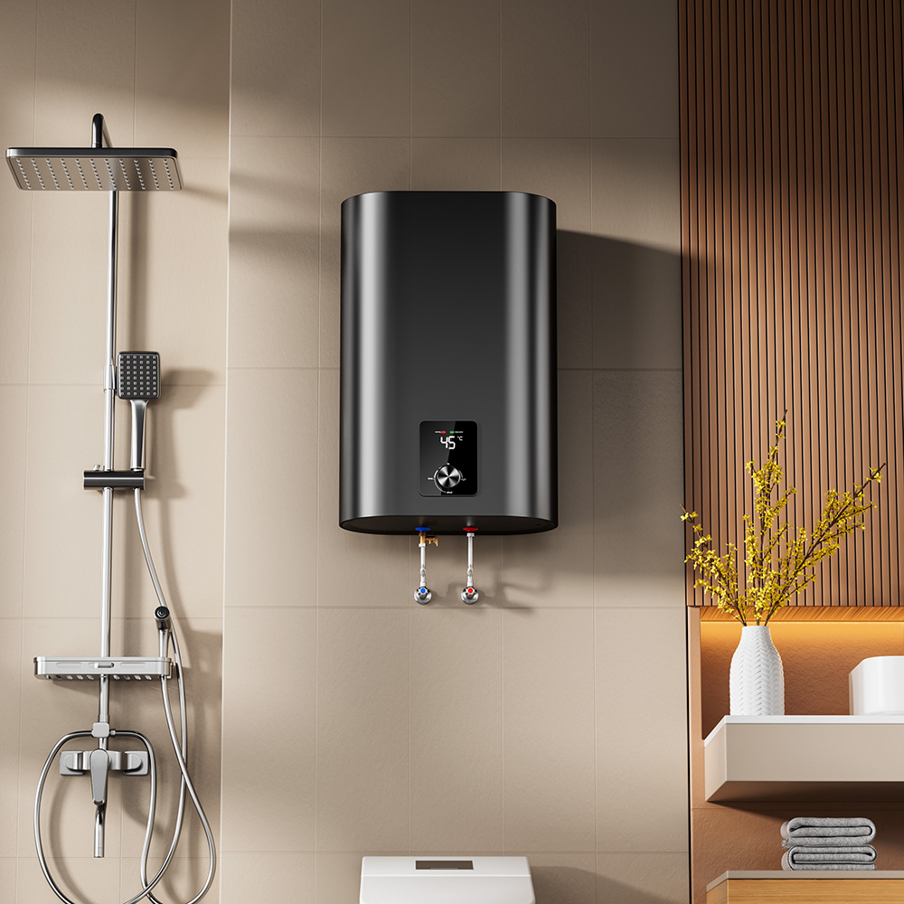 220-240V 水平垂直スリムフラット金属シェルダブルタンク 30L 50L 80L 100L ストレージ電気温水器浴室用