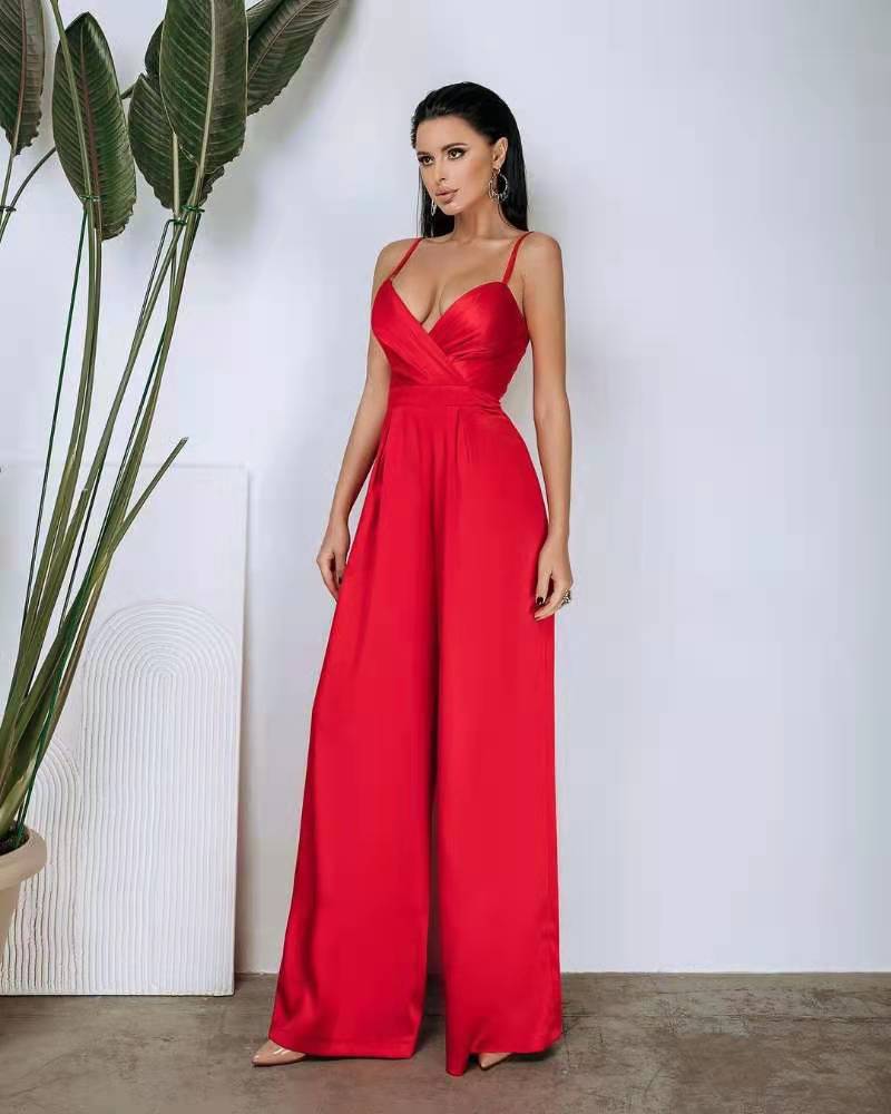 女性スタイルジャンプスーツパンツ 2025 春夏新ストレートレッグジャンプスーツモノラル罪マンガパラ Muje ジャンプスーツ Monos Elegantes