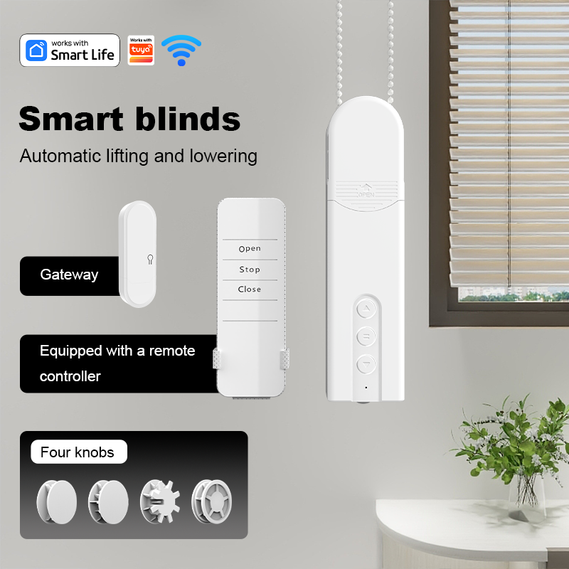 WiFi電動ブラインドローラーモーターサイレントモーターリモートAPP音声制御Alexa Googleホームオートメーションウィンドウトリートメント付き
