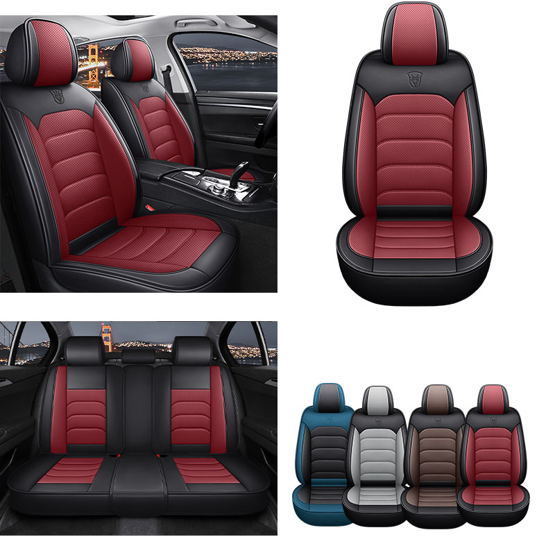カーシートカバー プレミアム防水フェイクレザークッション ユニバーサルアクセサリー フィット SUV トラック セダン 自動車車両