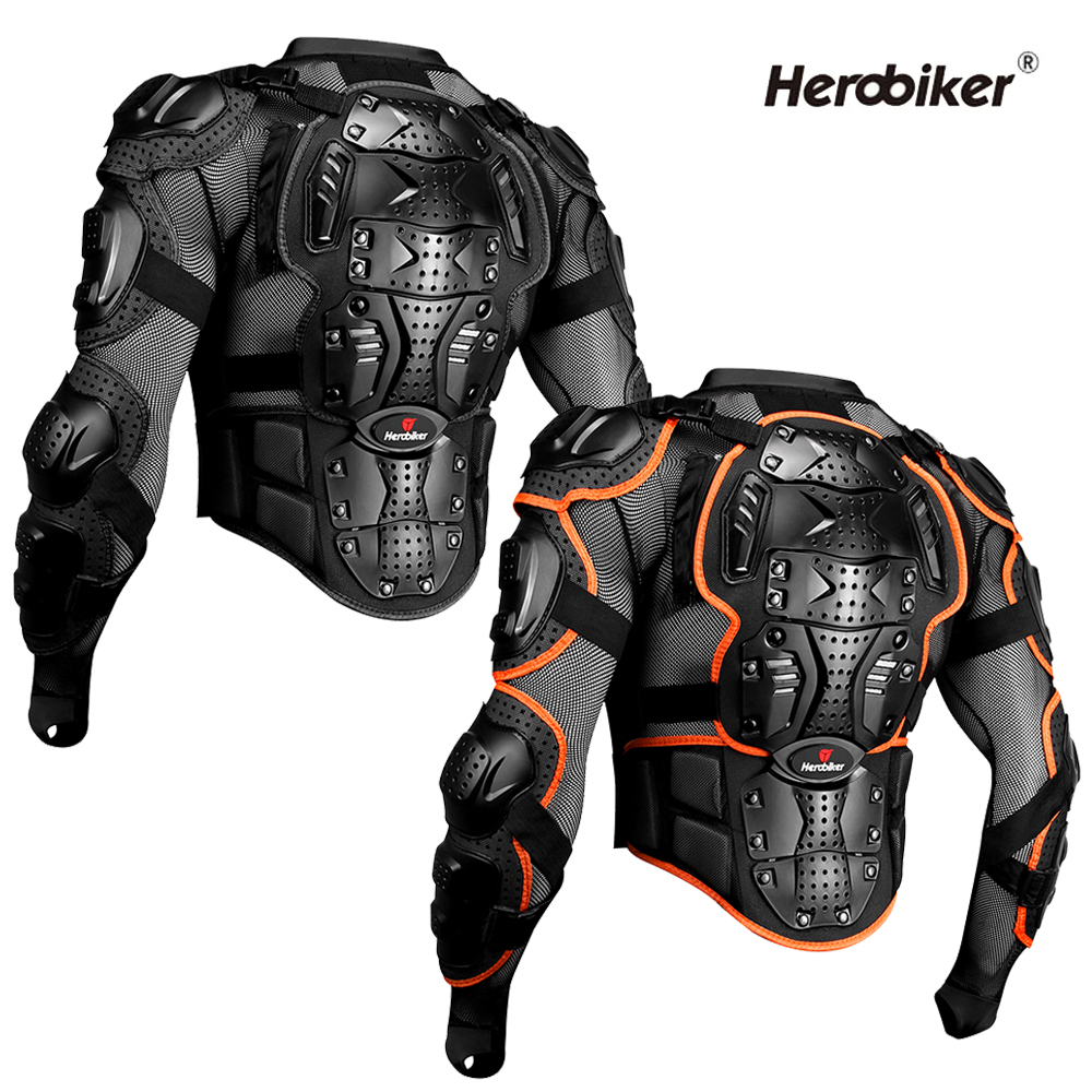 HEROBIKER モトクロスジャケットオートバイの鎧男性ボディアーマーオートバイ乗馬保護バイク乗馬ジャケット保護 S-5XL