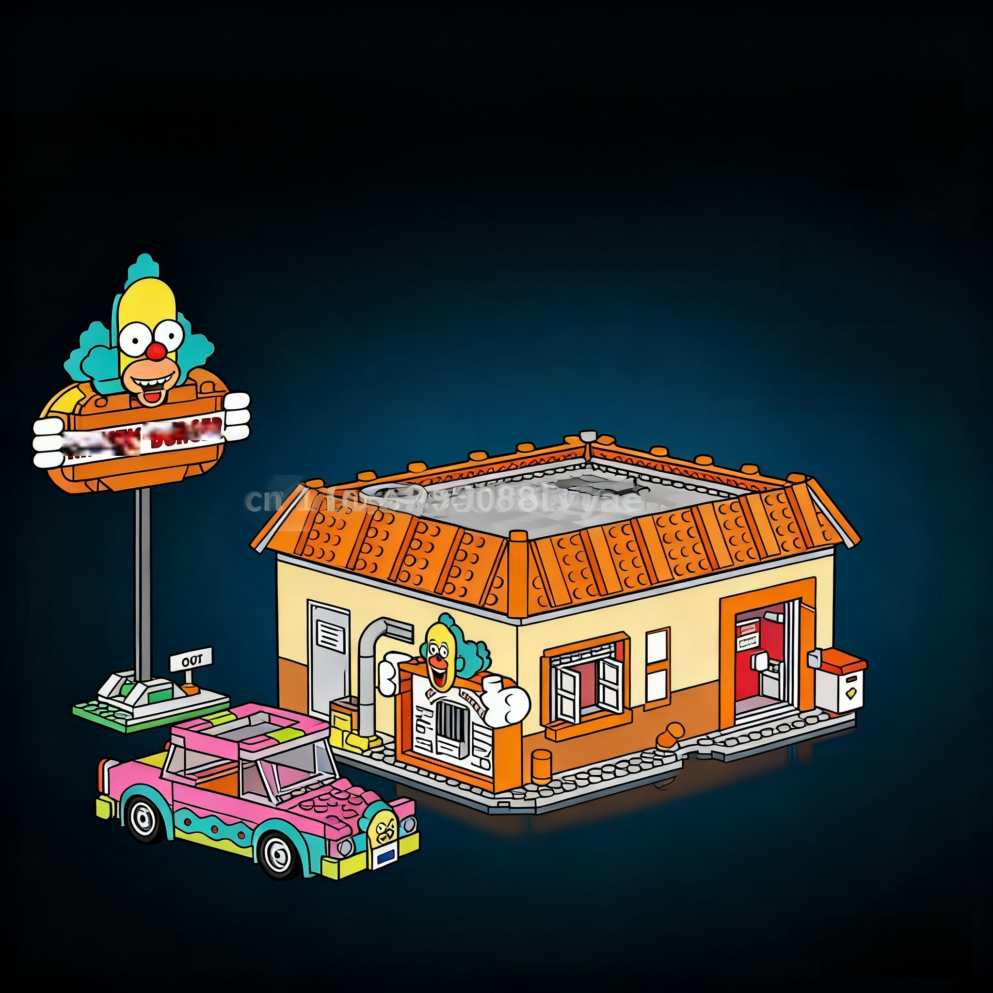 MOC City Krusty クリエイティブ建築建物ハンブルク建築パターンレンガ子供用クリスマスギフトセット 1635 個