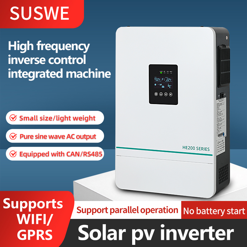 高周波家庭用3000KW6200KWグリッド接続/オフグリッドソーラーインバーター内蔵wifi太陽光発電エネルギー貯蔵装置