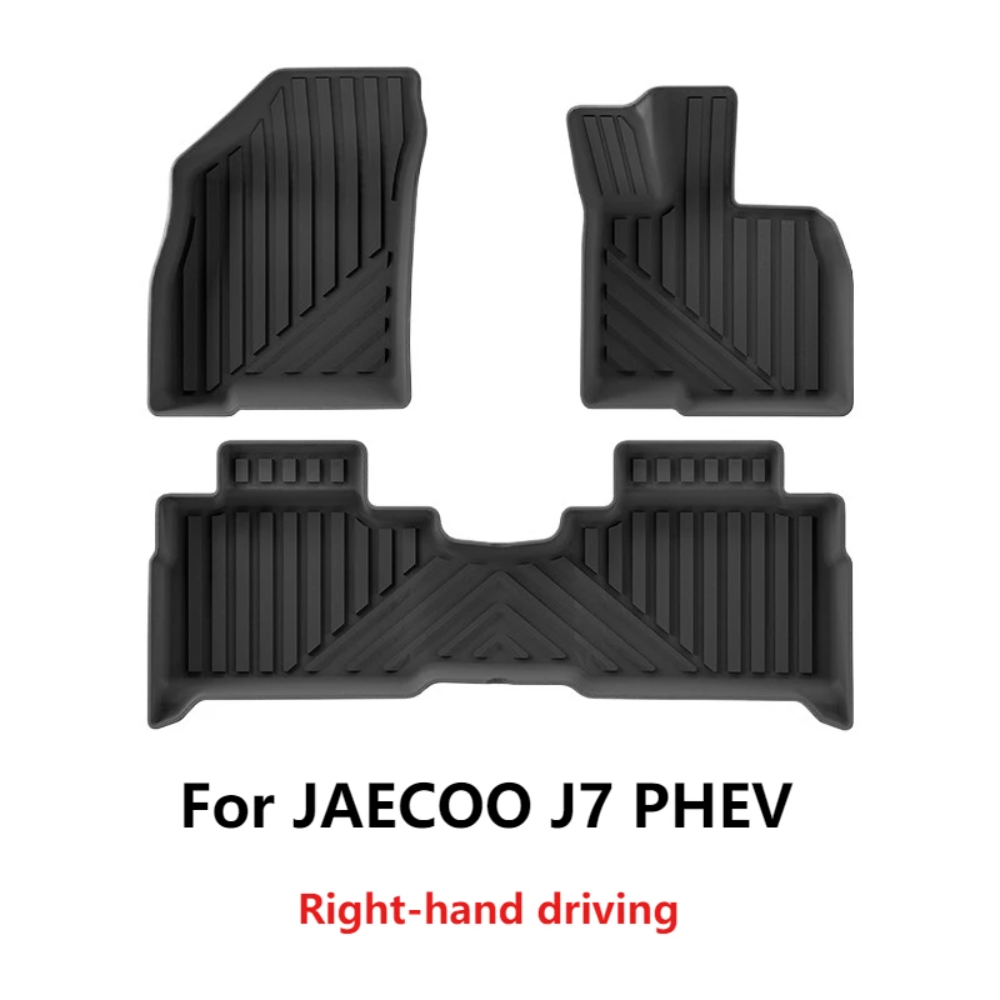 フロアマット Jaecoo J7/J7 PHEV 右ハンドル用全天候型フロントリアカーゴライナーマット、防水滑り止めアクセサリー