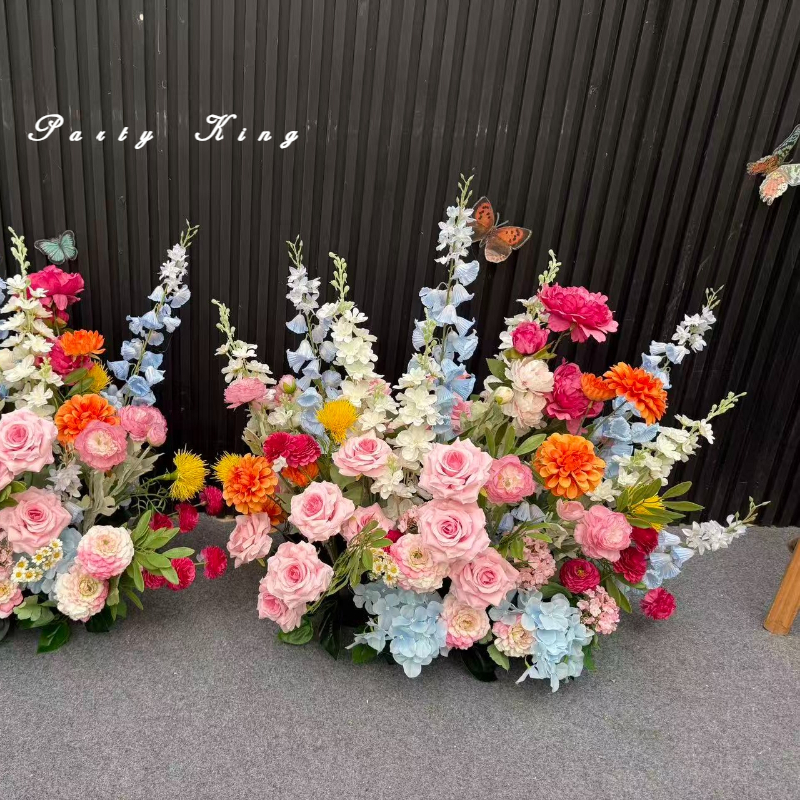 造花行ウィンドウディスプレイ小道具シルクフラワーボールテーブルセンターピース結婚式の装飾家の装飾アクセサリー
