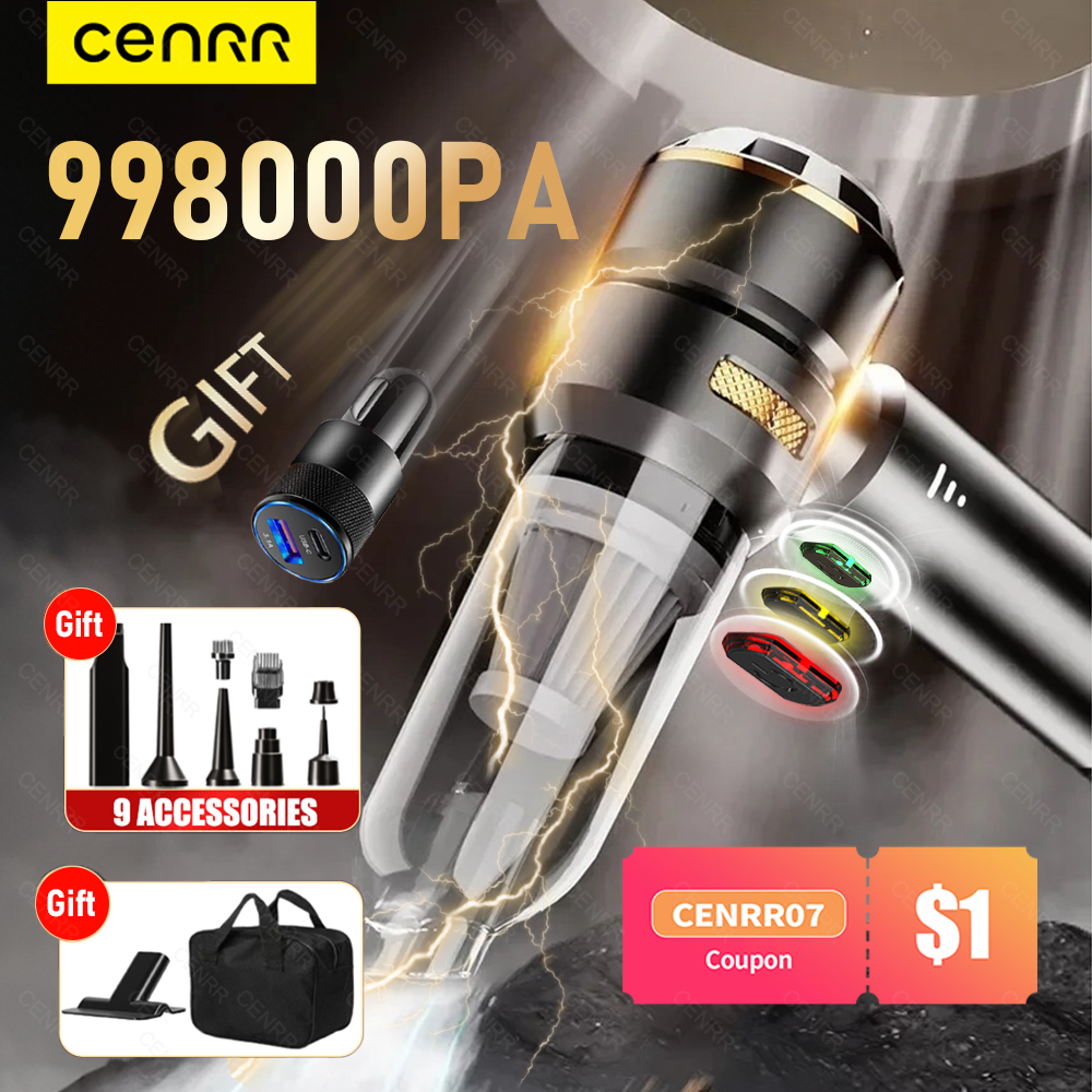 CENRR 998000PA 車の掃除機ハンドヘルド強力なポータブル掃除機車のワイヤレスクリーナーロボット洗浄機
