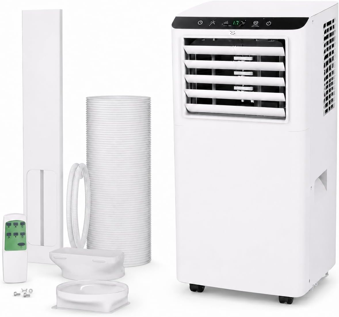 8,000 BTU ポータブル エアコン、4-in-1 AC ユニット、最大 350 平方フィートを冷却、冷却、ファン、除湿、スリープ モード付き
