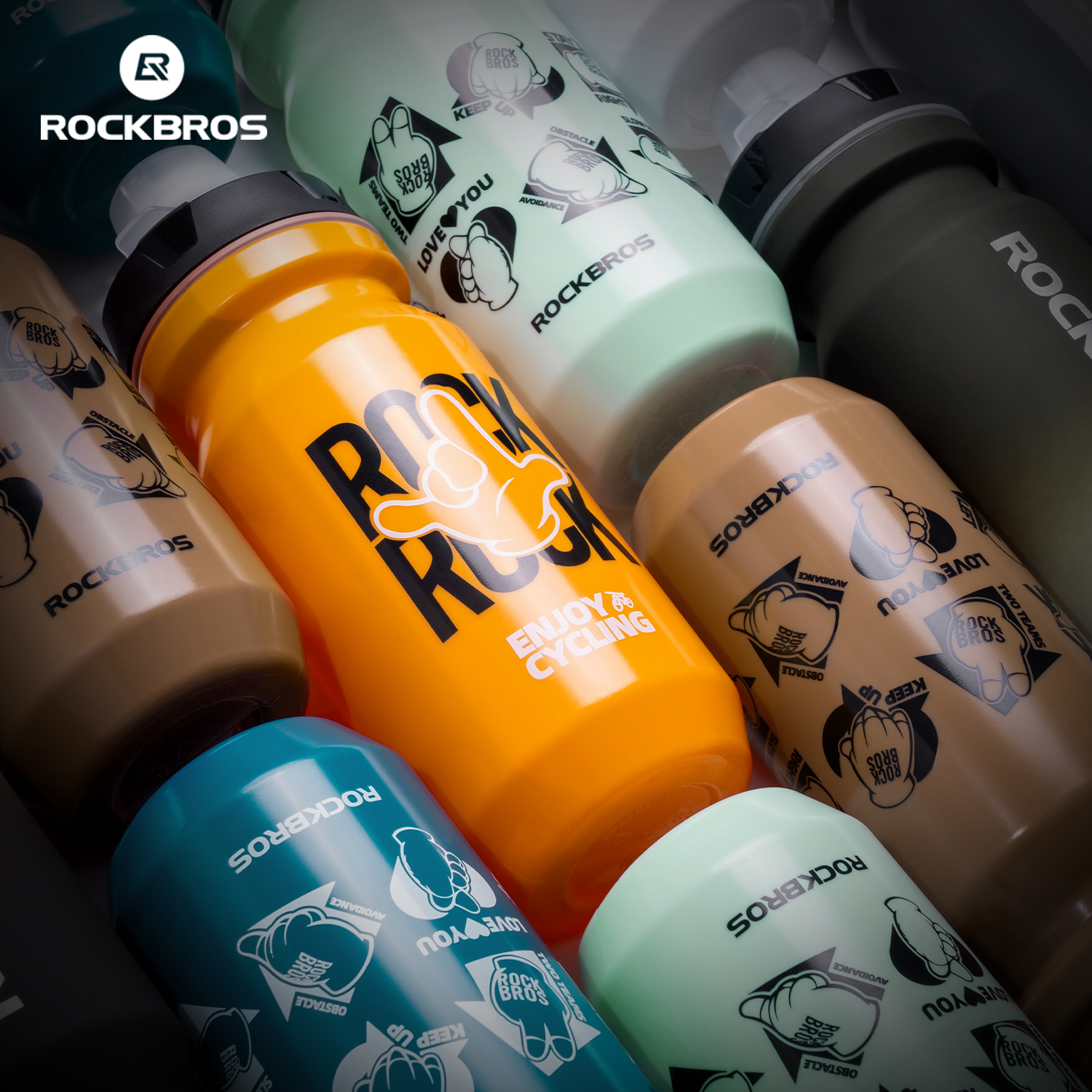 ROCKBROS ウォーターボトル 600/750 ミリリットル大容量 PP5 軽量サイクリングスポーツドリンクケトル漏れ防止スクイズウォーターボトル