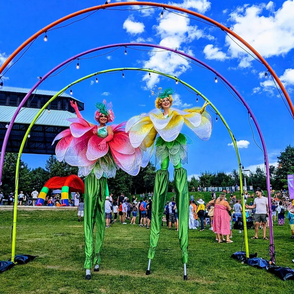 LED 花びらスカートフラワーオープニングダンスドレスビッグスイングモダンパフォーマンス LED ロボットスーツ色変化花ロングガウンダンス用
