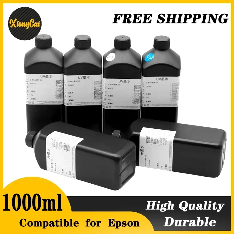 1000 ミリリットル UV 硬化インクエプソン XP600 TX800 XP-600 TX-800 L800 L805 L1800 R290 R300 1390 1400 1410 1430 DX5 DX7 DX10 UV プリンタ