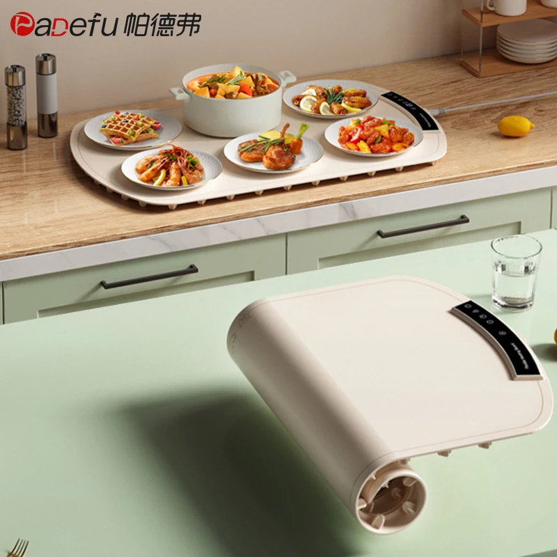 220V 折りたたみ電気加熱パッド柔軟な保温トレイ食品用保温多機能家庭用ダイニングテーブルマット CAB