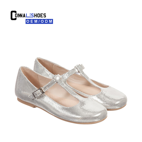 OEM/ODM 工場子供シャイングリッターフラットバレリーナ甘いプリンセス夏の女の子の靴