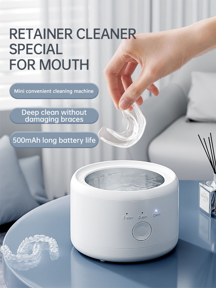 超音波洗浄機、自動義歯洗浄機、クリーナー付きUSB充電式クリーナー、3モード、すべての歯科器具に対応