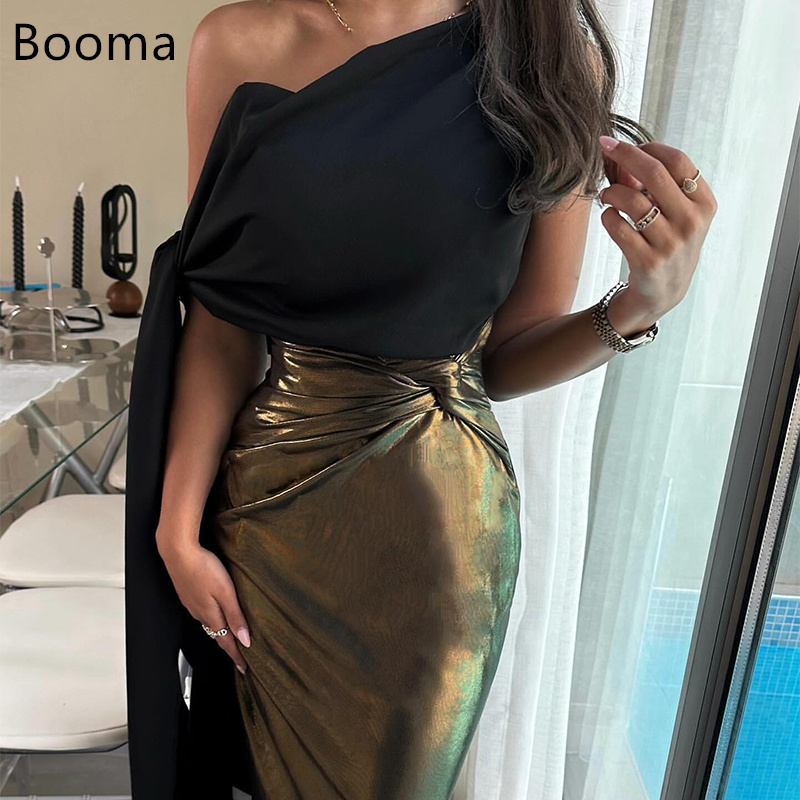Booma ロングマーメイドイブニングドレスフォーマルパーティードレス女性のためのワンショルダーノースリーブエレガントなウエディングドレスカスタマイズ 2025