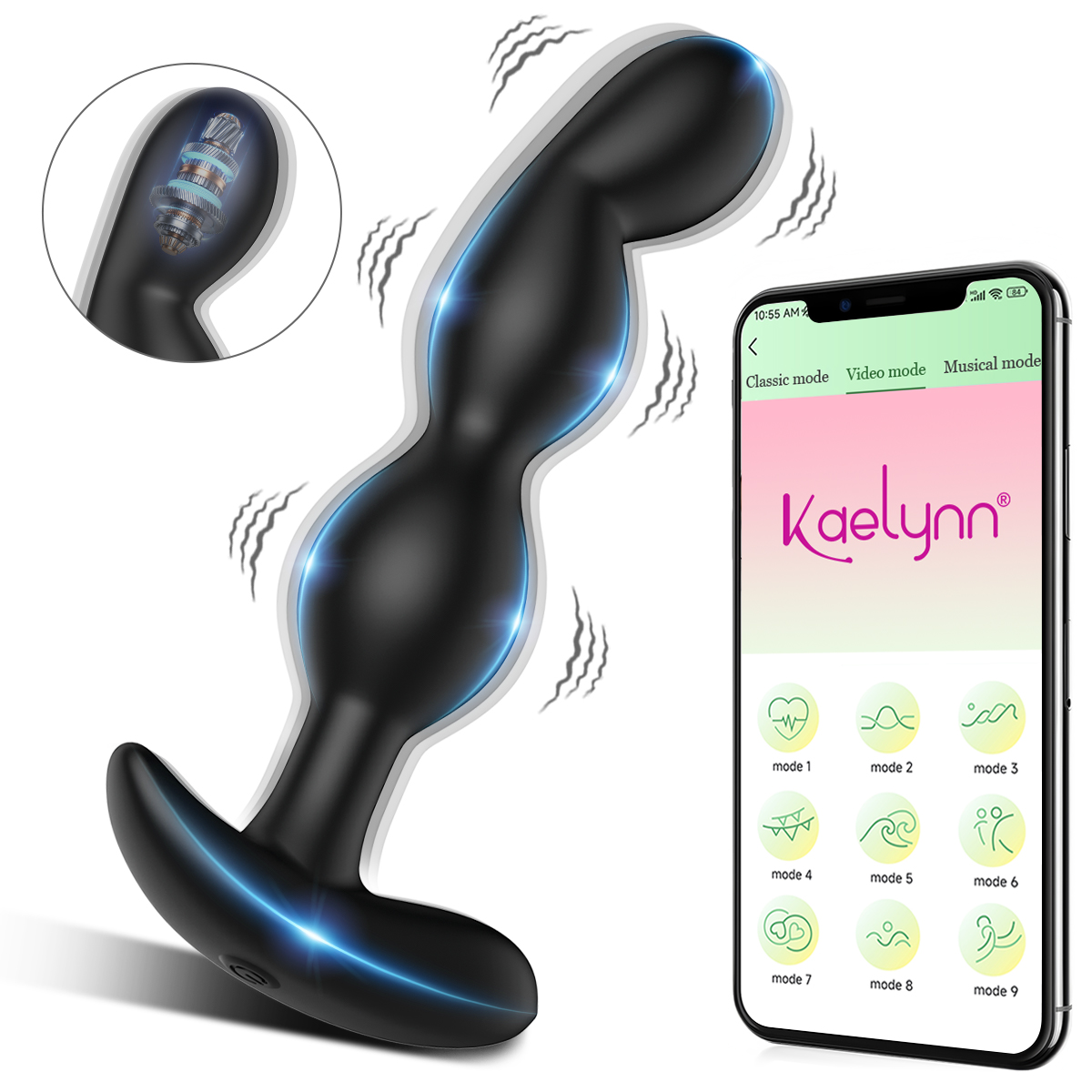 アプリ Bluetooth アナルプラグバイブレーター男性用前立腺マッサージワイヤレスリモートバットプラグ振動大人の大人のおもちゃ女性男性ゲイ