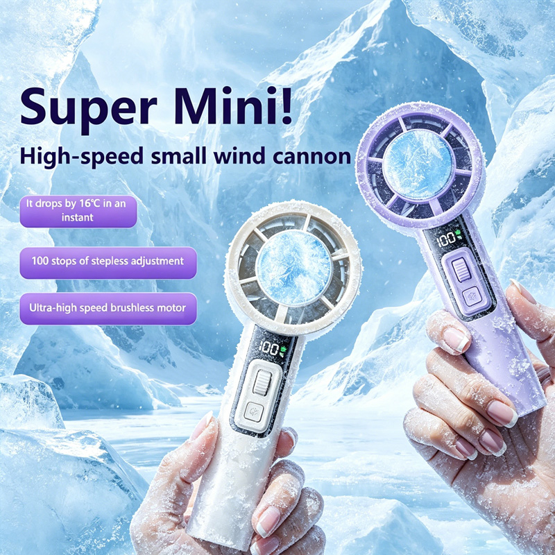 手持ちエアコンファン充電式 USB ワイヤレス 100 スピードハンディファン超静音強力風デジタルディスプレイ屋外用