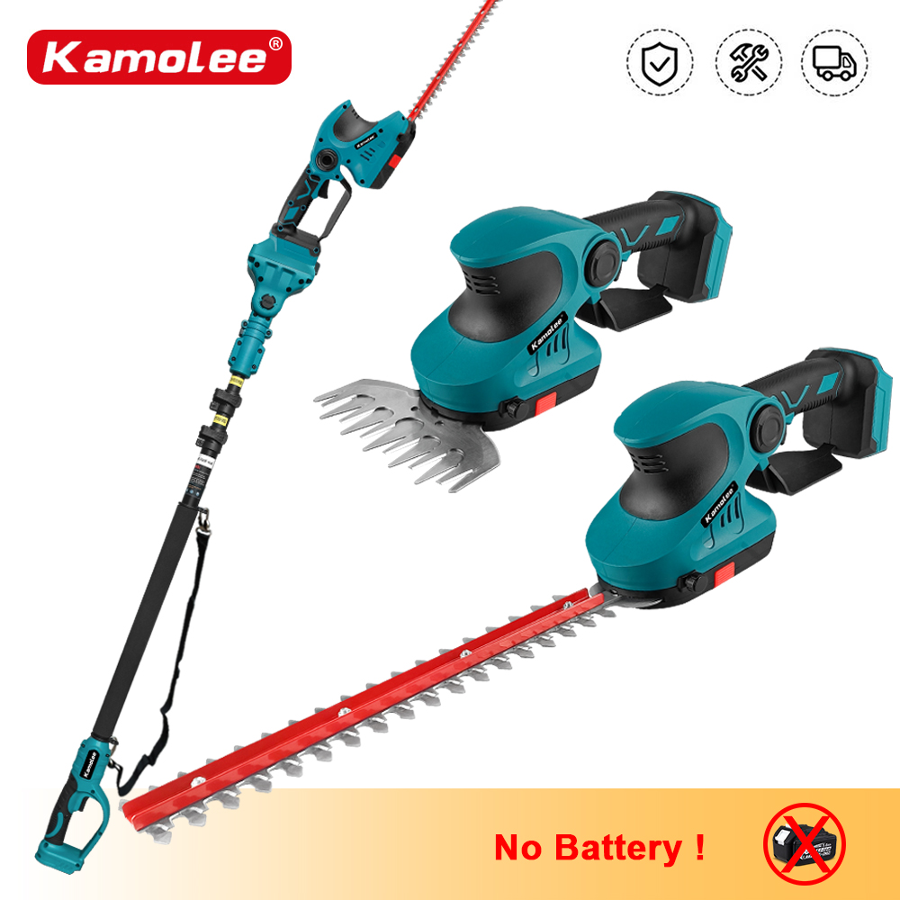 Kamolee 3In1 30cmHigh 支店電動ヘッジトリマーコードレス芝刈り機剪定ばさみガーデン電動ツール 18V または 21V バッテリー用