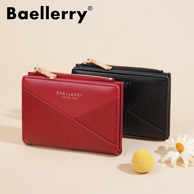 Baellerry 新ファッション女性財布クラシックジッパーコインポケットショート女性財布カード