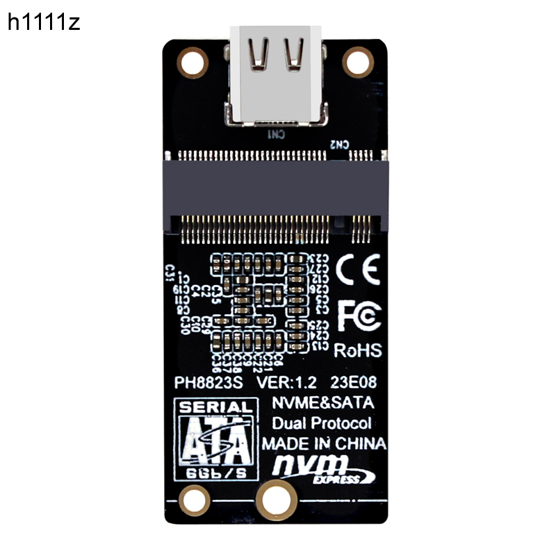 M2 - USB 3.1 TYPE C アダプター M2 PCIE NVME SSD / M.2 SATA SSD - USB C ライザーボード 10Gbps デュアルプロトコル JMS581 M/B M キー 2230