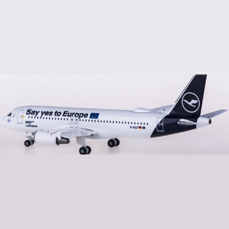 Herpa 1:500 スケール 533614 ルフトハンザ A320 D-AIZG ヨーロッパにイエスと言いましょう ダイキャスト グッズ 航空機モデル メタル ミニチュア クリスマス