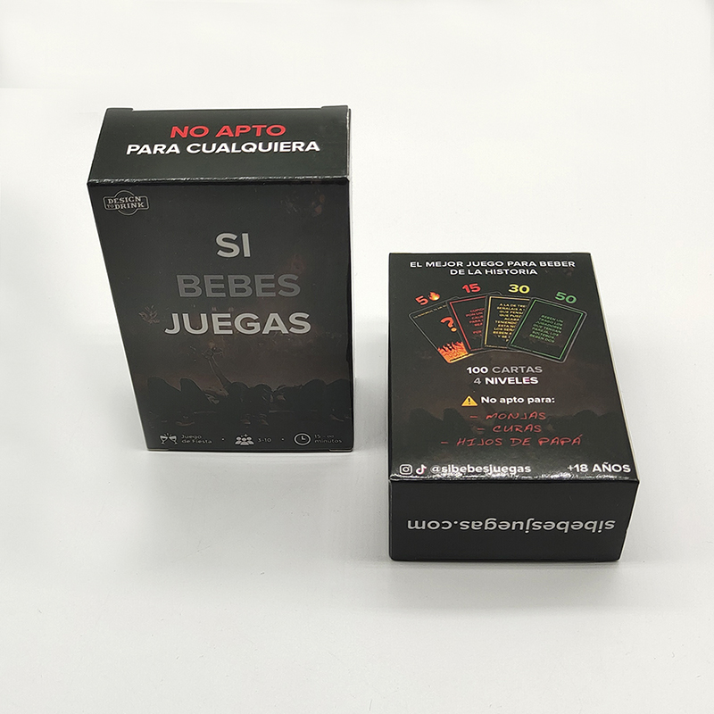 新着紙ボードゲームスペイン語大人の飲酒カードパーティー用ドリンクカードゲーム