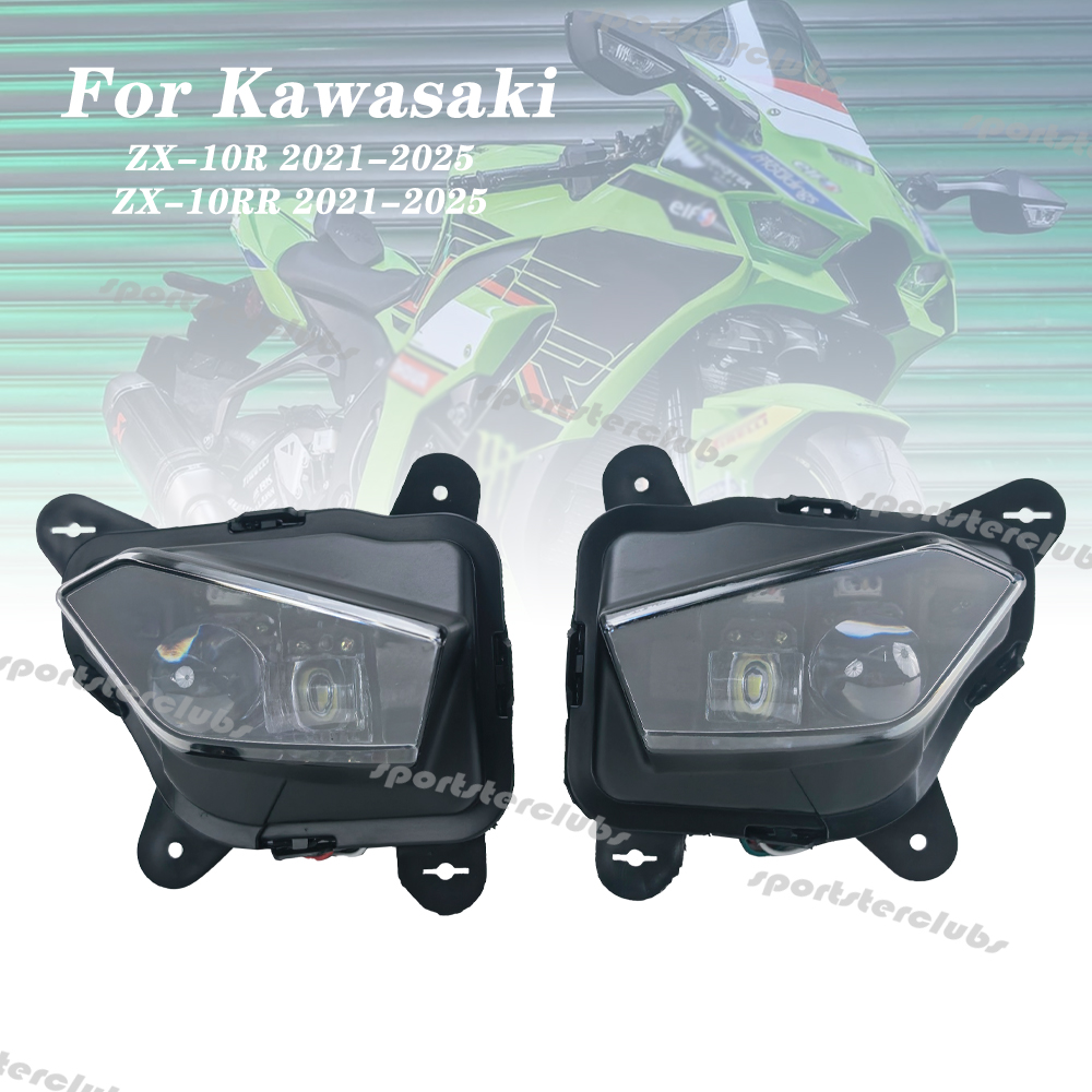 左または右ヘッドライトカワサキニンジャ ZX-10R 2021-2025 ZX 10R 10RR ZX10R 2022 2023 2024 LED ヘッドライトアセンブリヘッドランプ