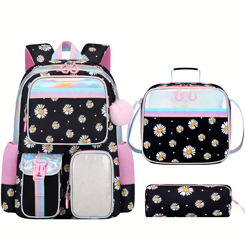 かわいい学生バックパック 3 ピース/セット小学校通学ウサギと流砂かわいい学生バックパック十代の少女ハンドバッグリュックサック
