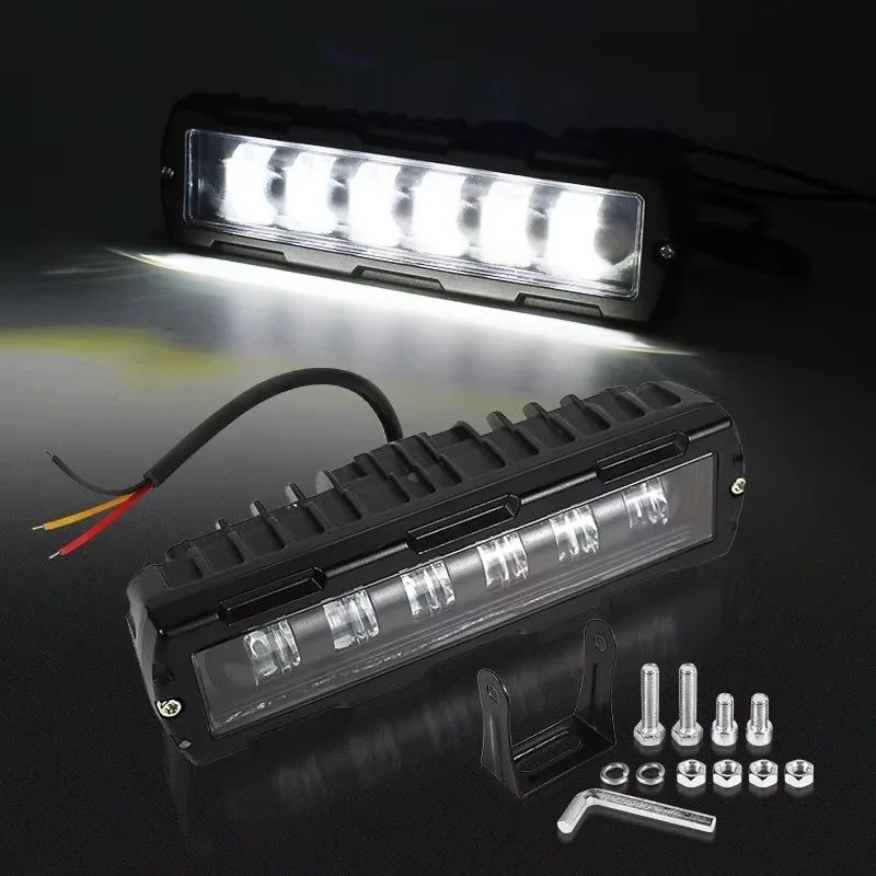 Pkx 6 インチ 12V 24V ATV SUV トラック トラクター 7D LED ライトバー オフロード運転ランニングライト ワークランプ フォグランプ 車 オートバイ