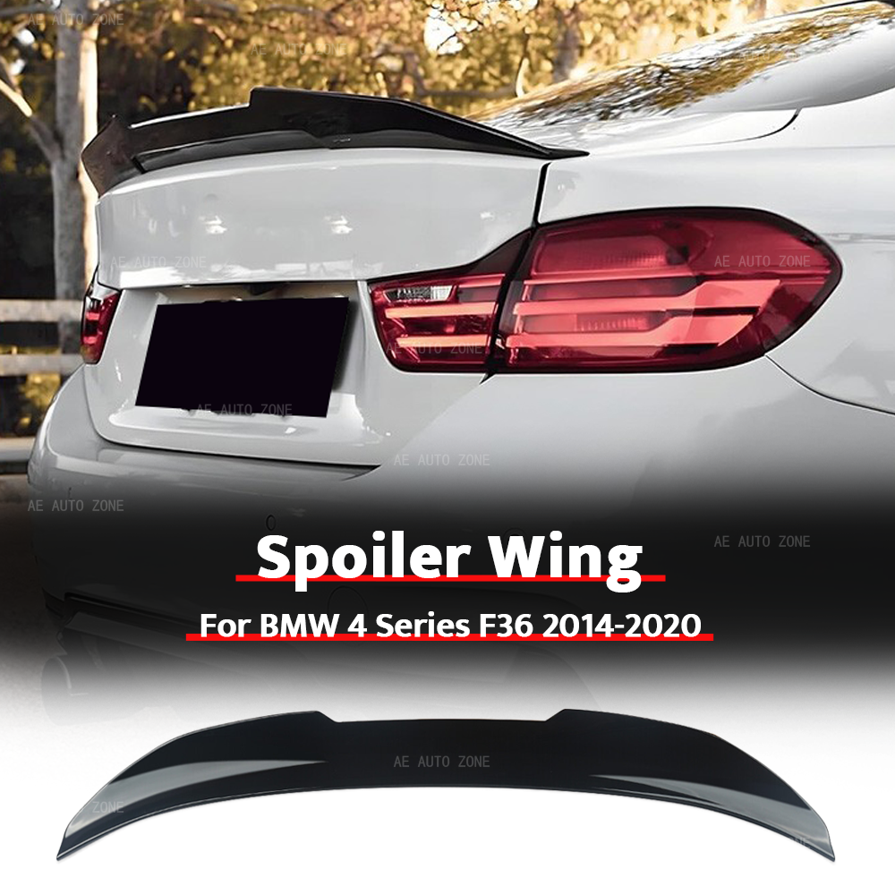 光沢のあるブラック PSM スタイルリアスポイラーウイング BMW 4 シリーズ 2014-2020 F36 4 ドアグランクーペブーツリップテールゲートウイング