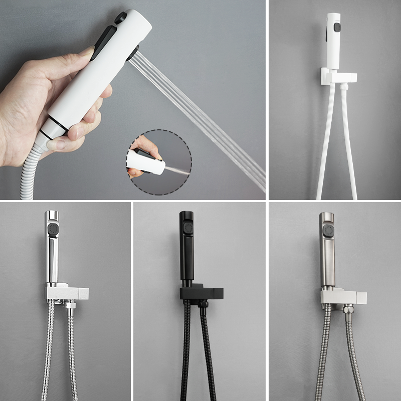 黒トイレビデノズルセットノズルガンシャワーハンドヘルドビデ蛇口ポータブルトイレビデスプレー家庭用ホースセルフクリーニング