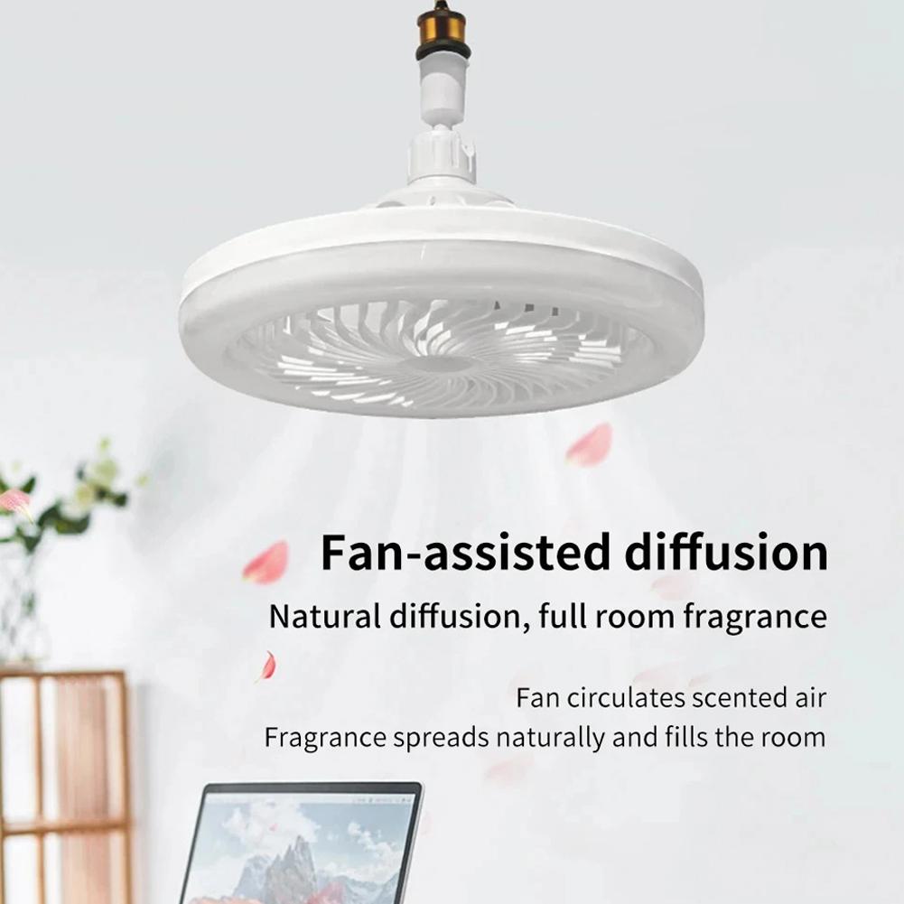 2 で 1 回転可能なシーリングファンランプリモコン LED ライト 3 速度調整可能な E27 コンバータベースリビングルームダイニング R D6F4
