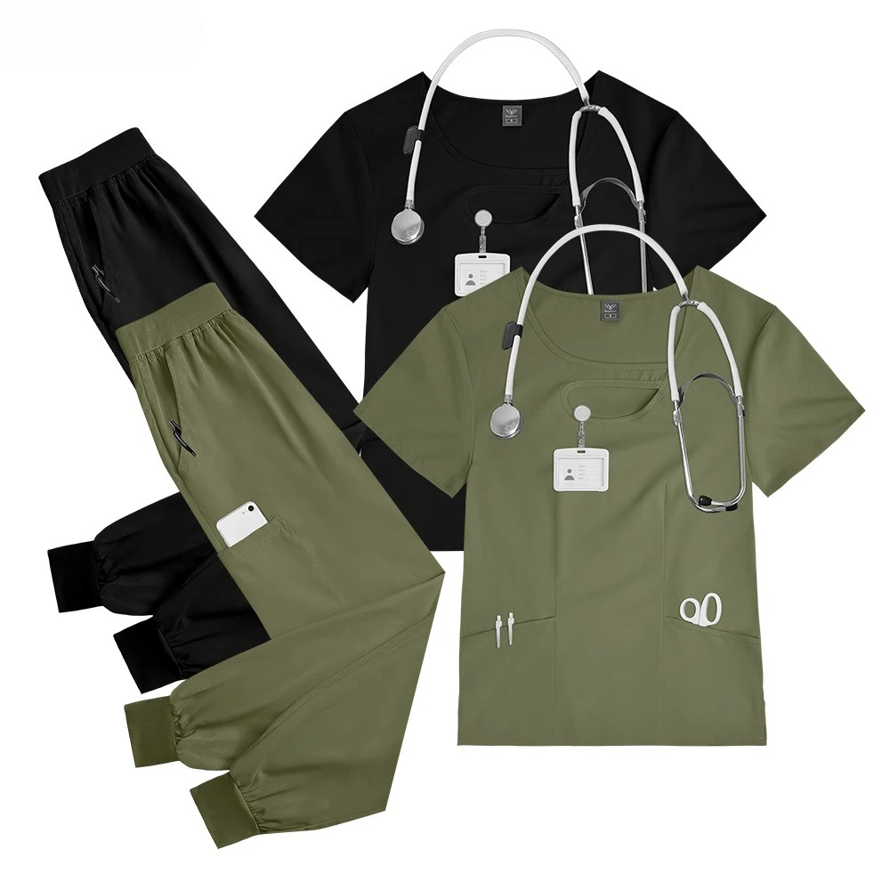 Wholesale SPA Uniform Doctor Nurse Scrub Nursing Uniform Women Jogger Nursing Scrubs Uniforms Set Multi Colored Workwear