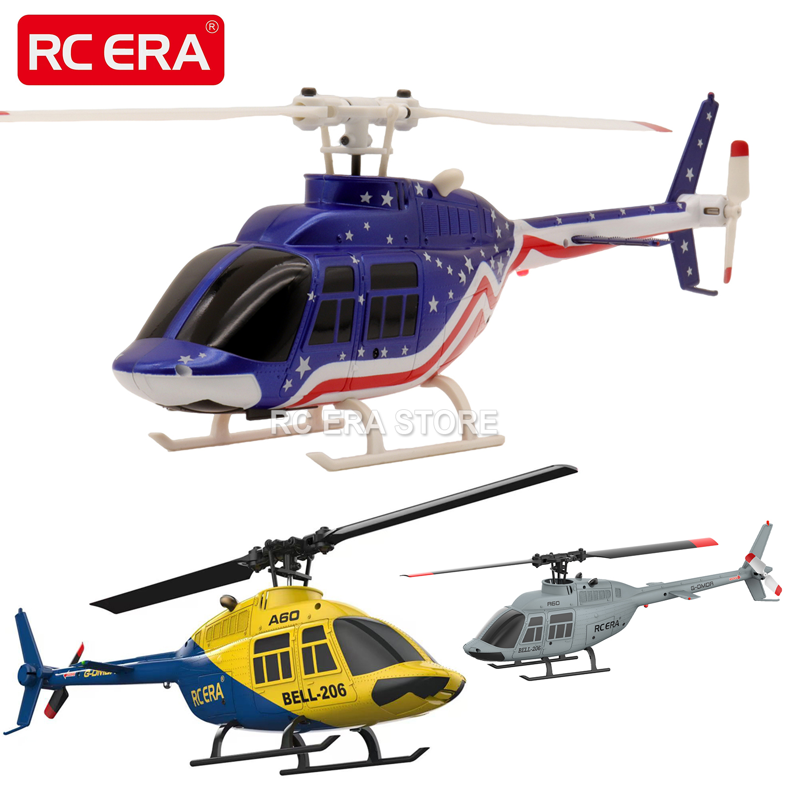 RC ERA A60 ミニ Bell206 RC ヘリコプター 2.4 グラム 6 軸ジャイロスコープ 4CH 高度保持リモートコントロール飛行機のおもちゃ大人のギフト