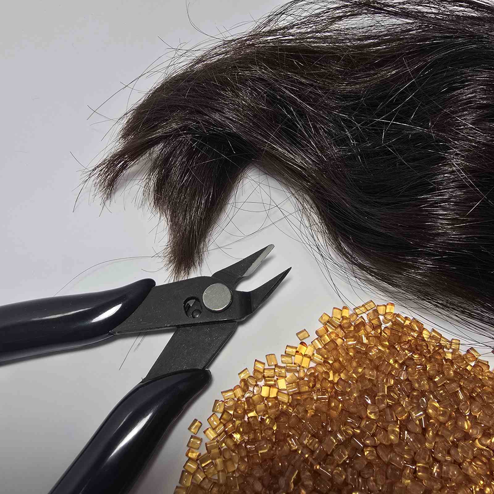 Lanshii ケラチンボンドカッタープライヤー KチップおよびUチップフュージョンボンド用ヘアエクステンション除去ツール