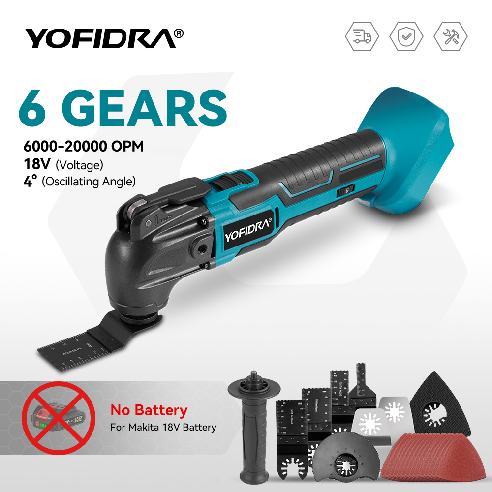 YOFIDRA 600 ワット振動多機能ツール 20000PM 電動鋸トリマー切断木工電動ツール 21V 18V バッテリー用