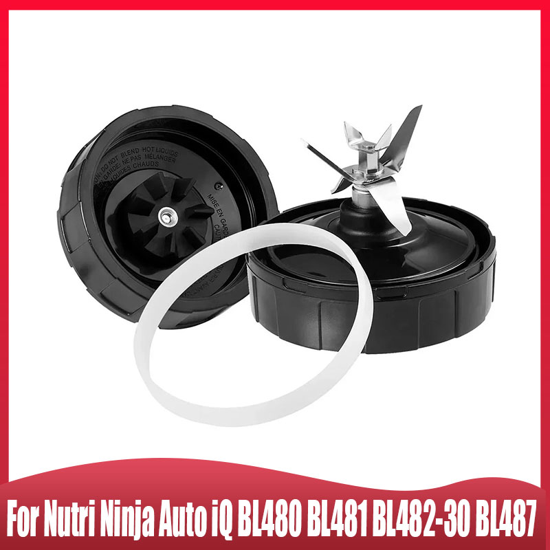 Nutri Ninja Auto iQ BL480 BL481 BL482-30 BL487 ブレンダージューサー 7 フィンエクストラクターボトムブレード、シリコーンゴムシールシール付き