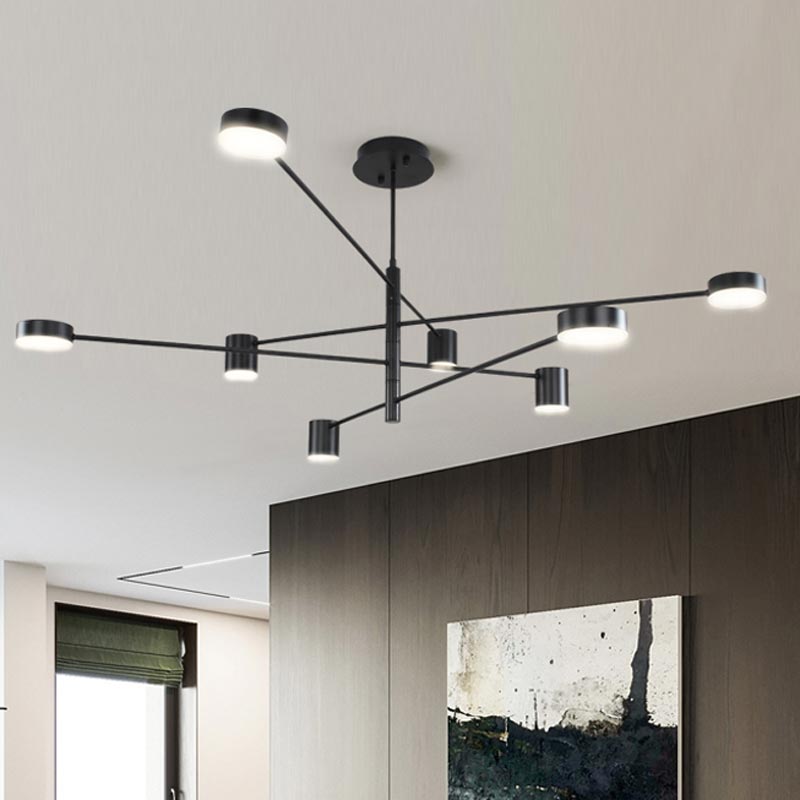 現代の天井 Led シャンデリアリビングルーム大型ハンギングランプ照明器具寝室のダイニングルーム家の装飾銅黒欲望