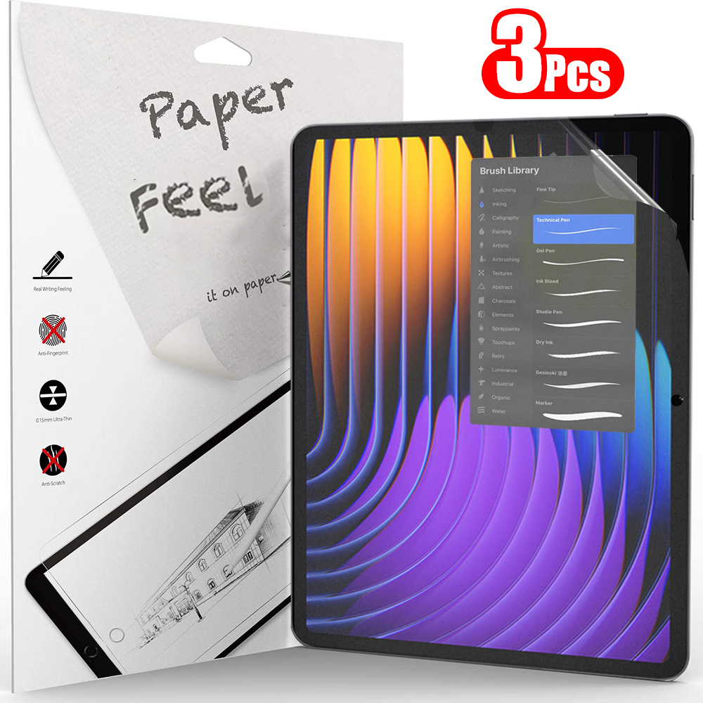 3 個紙のようなスクリーンプロテクター Xiaomi Pad 7 Pro 11.2 Xiaomi Pad 6 6s Pro 12.4 フィルムなしガラス