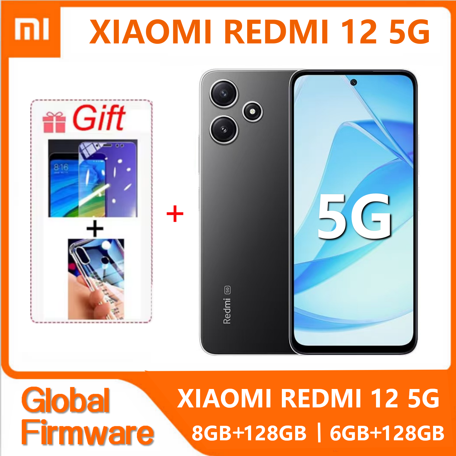 グローバル Rom オリジナル Xiaomi Redmi 12 5G 5000mAh バッテリー Snapdragon 4 Gen2 スマートフォン 50MP クアッドカメラ 6.79 インチ画面 LCD 電話