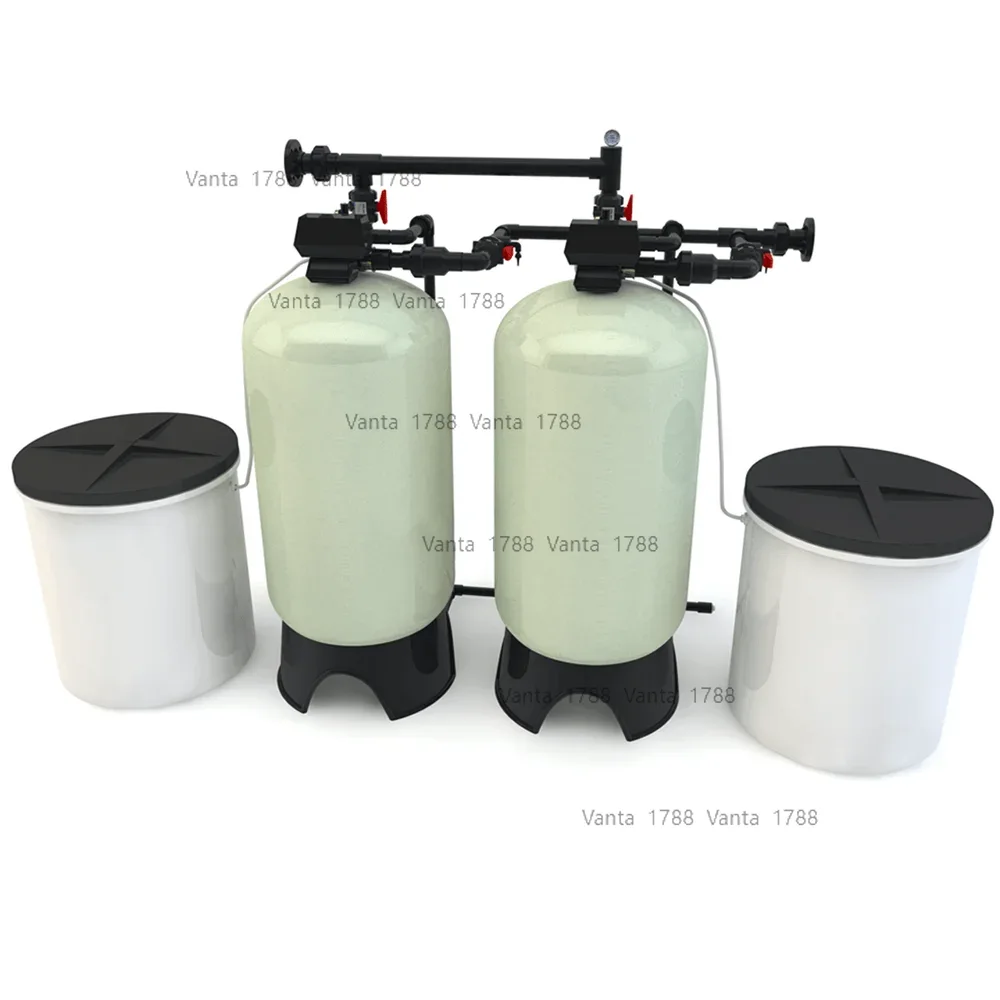 工業用軟水器機械 1000lts/時間の水軟化システム濾過プラント