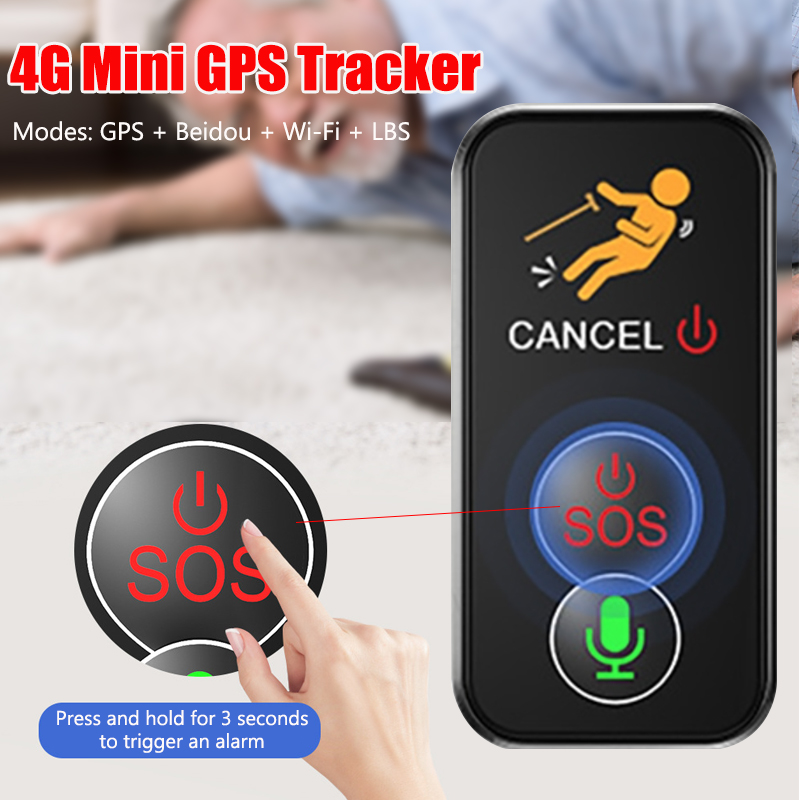 高齢者 4 グラム追跡トラッカー SOS ワイヤレス WiFi 介護者ポケベル老人ロケーター転倒警告トラッカー抗紛失医療警告