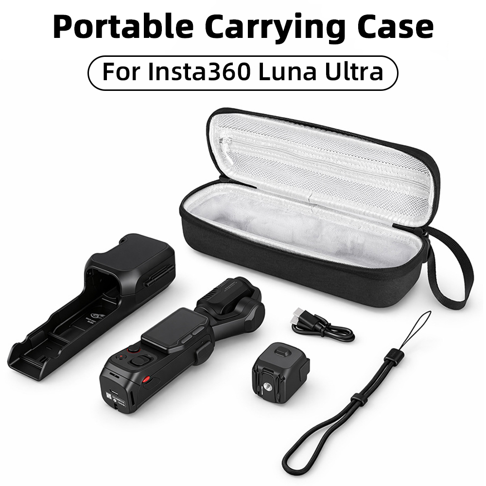 ポータブルキャリングケース Insta360 ルナウルトラ PU 旅行ポータブル収納袋耐衝撃ケース防水プロテクターアクセサリー