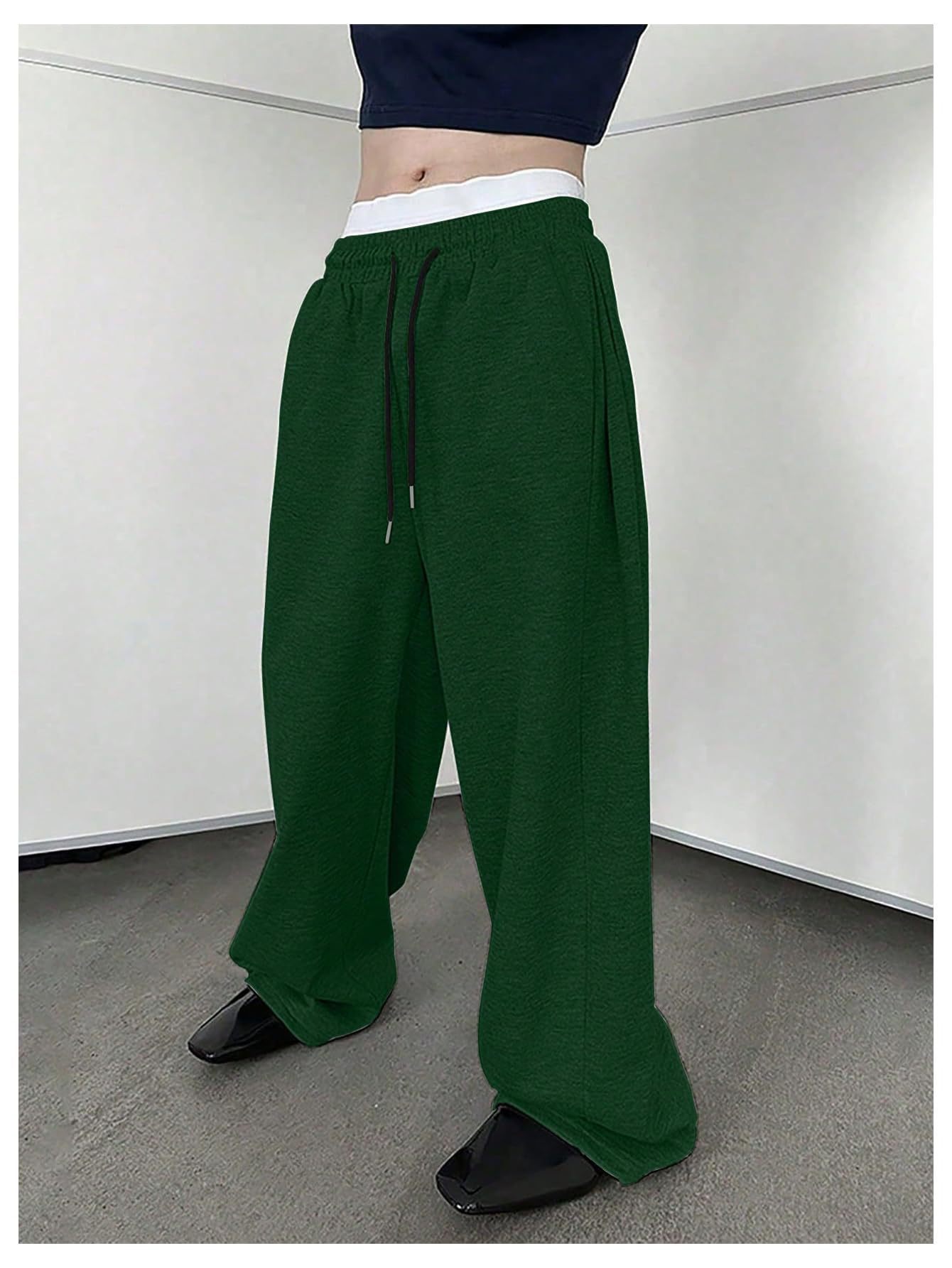 新しいメンズスウェットパンツストレートフィットジョガースポーツとストリートウェアルーズ特大巾着ロングパンツ男性マルチポケットパンツ